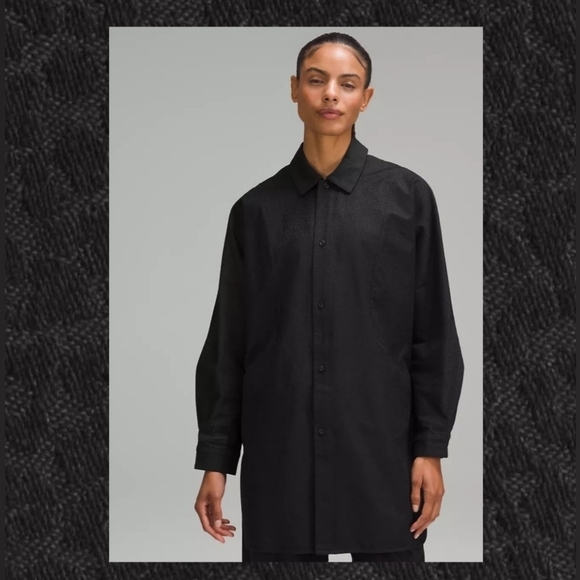 LULULEMON LAB Jacquard Relaxed-Fit Shirt In Leopardo Jacquard MED Black Size 8 - Picture 1 of 16